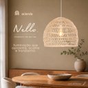 Ver imagem 2 de 2 Pendente de Vime Fibra Natural em Rattan E27 Varanda NAT17