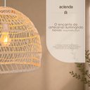 Ver imagem 4 de 2 Pendente de Vime Fibra Natural em Rattan E27 Varanda NAT17