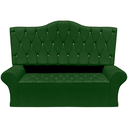 Ver imagem 2 de Conjunto Cabeceira King Casal e Recamier Baú 195cm Calçadeira Estofado:suede Verde Musgo