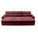 Ver imagem 5 de Sofá Retrátil e Reclinável 4,15m Cama inBox Big Puffer com SoftGel D40 Velupluma Vinho
