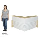 Ver imagem 6 de Conjunto Balcão Recepção em L e Balcão 2 Portas 3 Gavetas Corp A06 Olmo/branco - Mpozenato