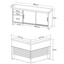 Ver imagem 4 de Conjunto Balcão Recepção em L e Balcão 2 Portas 3 Gavetas Corp A06 Olmo/branco - Mpozenato
