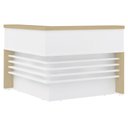 Ver mais imagens de Conjunto Balcão Recepção em L e Balcão 2 Portas 3 Gavetas Corp A06 Olmo/branco - Mpozenato