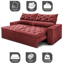 Ver imagem 3 de Sofá Retrátil e Reclinável 2,00m Essence Velusoft Vermelho Cama Inbox