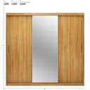 Ver imagem 7 de Guarda Roupa Dalila 3 Portas, 4 Gavetas e 3 Cabideiros Flex Cinamon Touch com Espelho - Demóbile