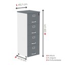 Ver imagem 4 de Arquivo de Madeira 4 Gavetas Of04gp25