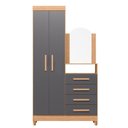 Ver imagem 3 de Cômoda New Capri 4 Gavetas Freijó/titanium - Abz
