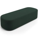 Ver imagem 2 de Cabeceira Cama Box Casal 140cm Lanna com Puff Recamier Doha W01 Suede Verde Musgo - Lyam Decor