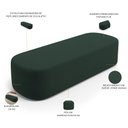 Ver imagem 6 de Cabeceira Cama Box Casal 140cm Lanna com Puff Recamier Doha W01 Suede Verde Musgo - Lyam Decor