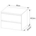 Ver imagem 3 de Gabinete de Banheiro 60 Cm 2 Gavetas com Cuba Joana Mármore Branco