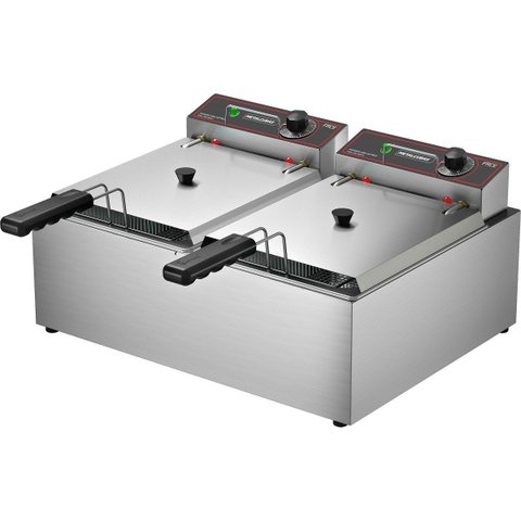 Fritador Elétrico 10 Litros com 2 Cubas de 5 Litros Cada 220v Frce10 Metalcubas
