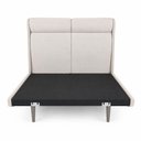Ver imagem 6 de Cama Japonesa King Ema com Cabeceira Courino Bege Linho Off White Madeira Sallar Home 205cm