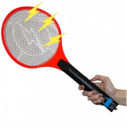 Raquete Mata Insetos Mosquito Mosca Voadores Recarregável Bivolt Elétrica Eficiente Portátil - 2