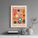 Ver imagem 1 de Quadro Poster Flores e Plantas - Barcelona 33x24cm - com Vidro:madeira Preta