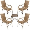 Ver imagem 1 de Jogo 4 Cadeiras e Mesa para Área e Jardim Trama Original Capuccino