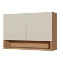 Ver imagem 2 de Armario Aereo 2 Portas 120 Cm Simone Mendes Nesher Carvalho/greice