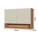 Ver imagem 4 de Armario Aereo 2 Portas 120 Cm Simone Mendes Nesher Carvalho/greice