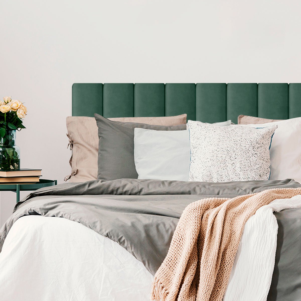 Cabeceira Almofada Para Cama Verde Decoração Quarto - 2