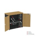 Ver imagem 7 de Armário Baixo para Escritório com 2 Portas Pivotantes PE40 Cinza/Preto/Samba