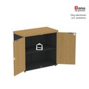 Ver mais imagens de Armário Baixo para Escritório com 2 Portas Pivotantes PE40 Cinza/Preto/Samba