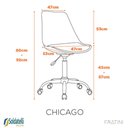Ver imagem 6 de Kit 2 Cadeiras Office Giratória Chicago Pu Várias Cores - Fratini