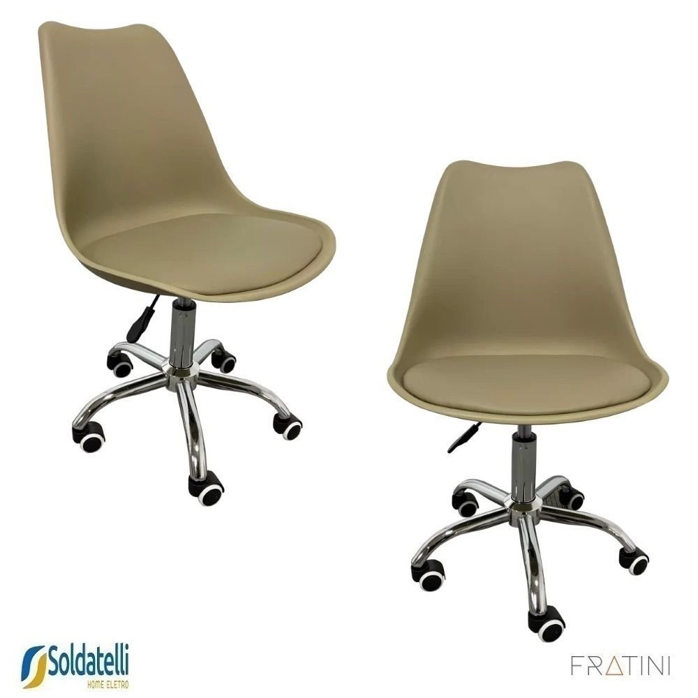 Kit 2 Cadeiras Office Giratória Chicago Pu Várias Cores - Fratini - 1
