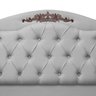 Cabeceira Estofada Provençal Luxo Casal 140cm com Aplique Mdf Linho Cinza Sofa Store - 4