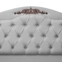 Ver imagem 4 de Cabeceira Estofada Provençal Luxo Casal 140cm com Aplique Mdf Linho Cinza Sofa Store
