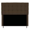Cabeceira Estofada Manchester 195cm King Size Suede Marrom - 1
