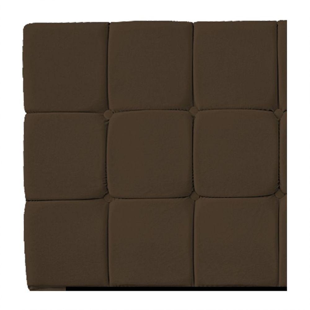 Cabeceira Estofada Manchester 195cm King Size Suede Marrom - 2