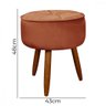 Puff para Sala Pé Palito Ariel Veludo Speciale Home - 3