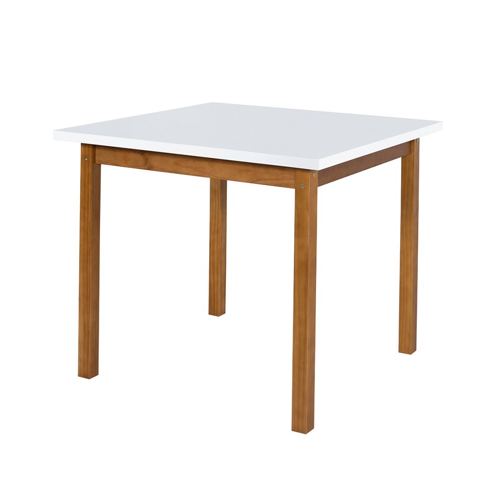 Mesa de Jantar Elisa 90x90 em Madeira Maciça - Branco - 1