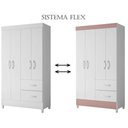 Ver imagem 3 de Berço com Guarda Roupa Convencional Nacional Life 2186 com Mobi Branco Flex MDF 12mm Albatroz Mó