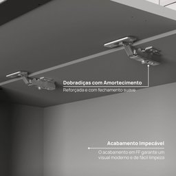 Armário Aéreo Porta Basculante Canto Reto Nara CabeCasa MadeiraMadeira - 6