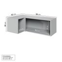Ver imagem 4 de Armário Aéreo Planejado Porta Basculante Canto Reto Nara CabeCasa MadeiraOriginals Cinza