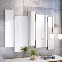Ver imagem 1 de Espelho Decorativo para Sala de Estar Ambiente Isadora Off White – New Ceval