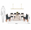 Ver imagem 5 de Conjunto Mesa Zafira Tampo Chanfrado Curvo 8 Cadeiras Nara