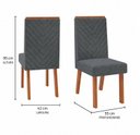 Ver imagem 4 de Conjunto Mesa Zafira Tampo Chanfrado Curvo 8 Cadeiras Nara