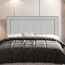 Ver imagem 2 de Cabeceira Cama Box Casal Queen Size Luxor 160cm com Tachas e Frame Corano Branco - Abmaza