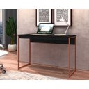 Ver imagem 2 de Mesa de Estudo Compacta 1,20 Preto com Cobre - MoveisAqui