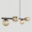 Ver imagem 7 de Lustre Pendente Figo Preto - 6 Globos Esfera de Vidro Âmbar