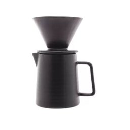 Bule 600ml com Suporte Filtro Tampa Cerâmica Preto - Wolff - 3