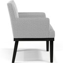 Ver imagem 3 de Kit 02 Poltronas Decorativas Sala de Estar Base Preto Beatriz W01 Bouclê Cinza - Lyam Decor
