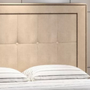 Ver imagem 3 de Cabeceira Estofada Cama Box Queen 1,60 Royale para Quarto em Veludo Bege Claro - Larbelle