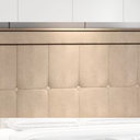 Ver imagem 5 de Cabeceira Estofada Cama Box Queen 1,60 Royale para Quarto em Veludo Bege Claro - Larbelle