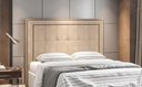 Ver imagem 6 de Cabeceira Estofada Cama Box Queen 1,60 Royale para Quarto em Veludo Bege Claro - Larbelle