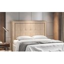Ver imagem 6 de Cabeceira Estofada Cama Box Queen 1,60 Royale para Quarto em Veludo Bege Claro - Larbelle