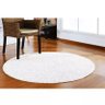 Tapete Redondo Sala Quarto 1,00 M Classic Branco - 1