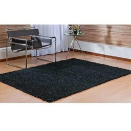 Tapete Sala Shaggy Lyon 50 Mm Preto 200 x 250 Antiderrapante - 1 Tapete Sala Shaggy Lyon 50 Mm Preto 200 x 250 Antiderrapante - 1