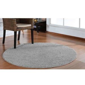 Tapete Sala Redondo 100M Classic Cinza